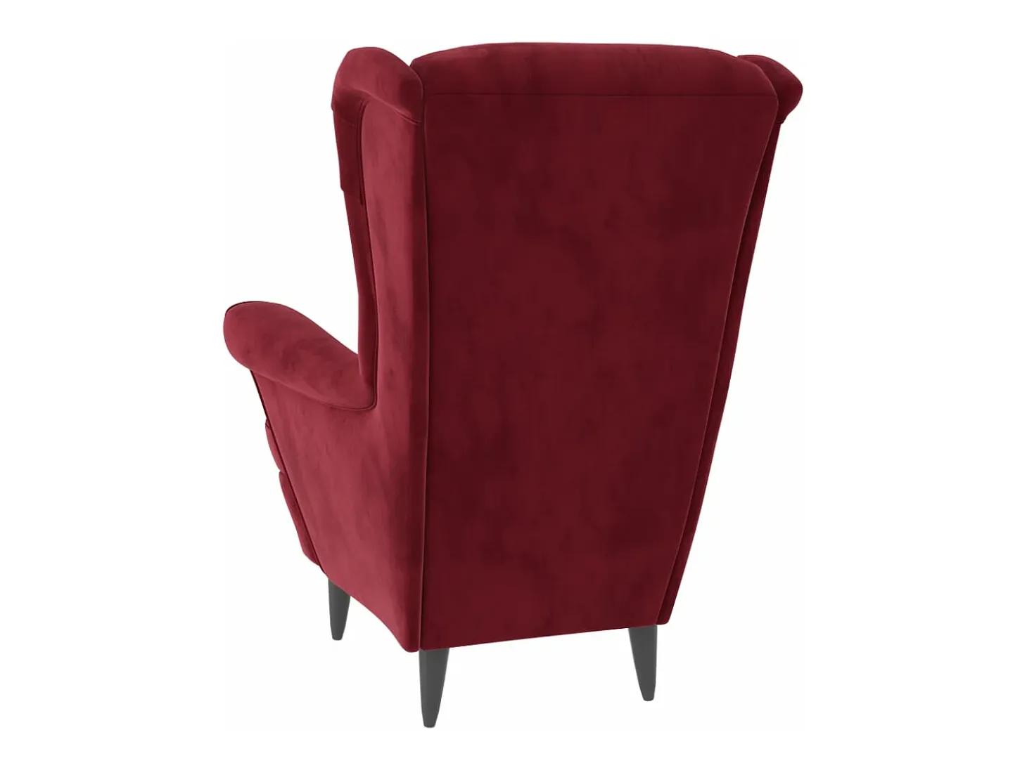 Sillón de tela color vino
