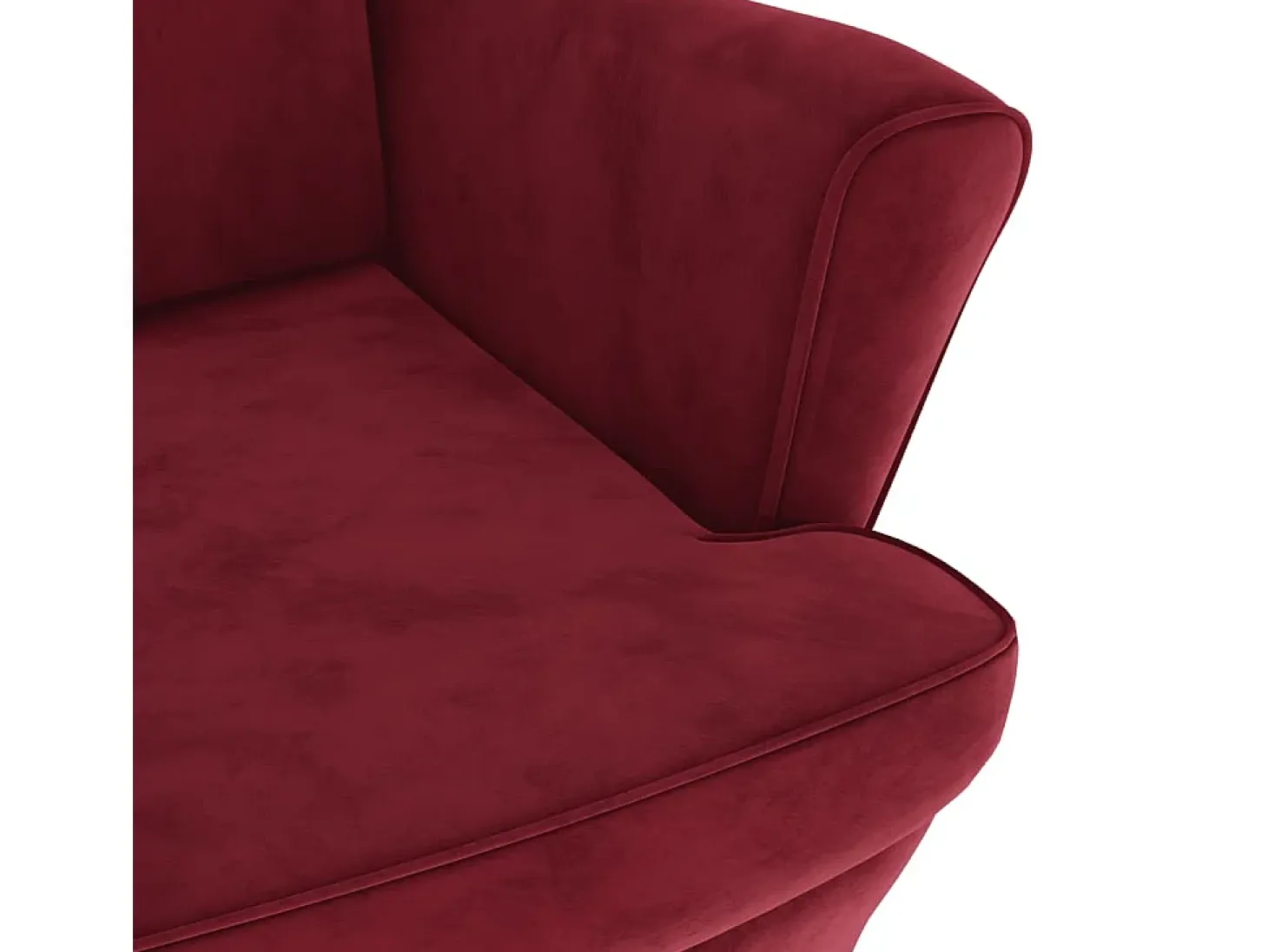 Sillón de tela color vino