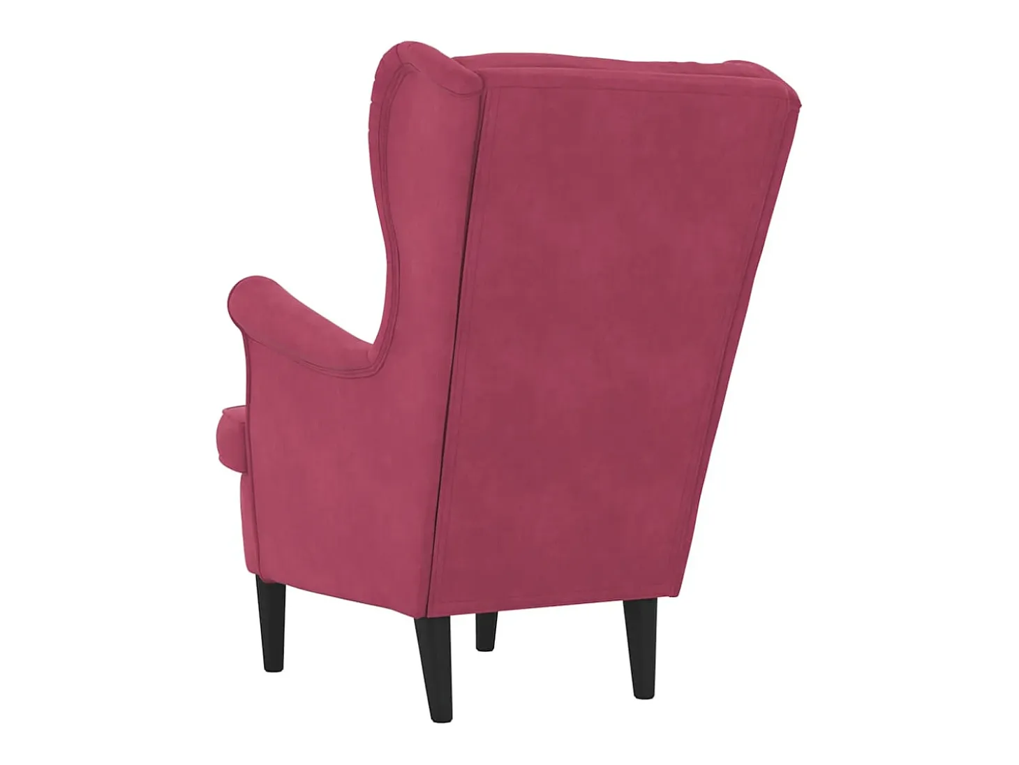 Sillón de tela color vino