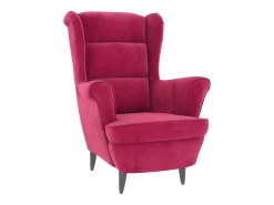 Sillón de tela color vino