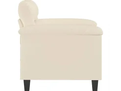 Sillón de tela de microfibra beige 60 cm