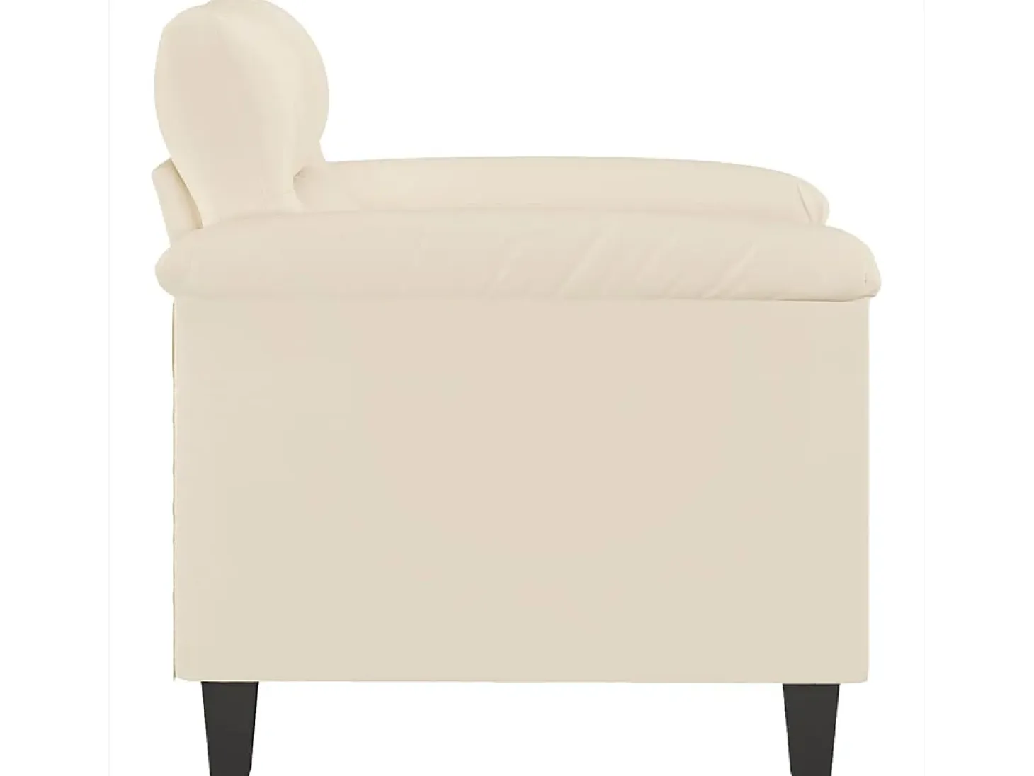 Sillón de tela de microfibra beige 60 cm