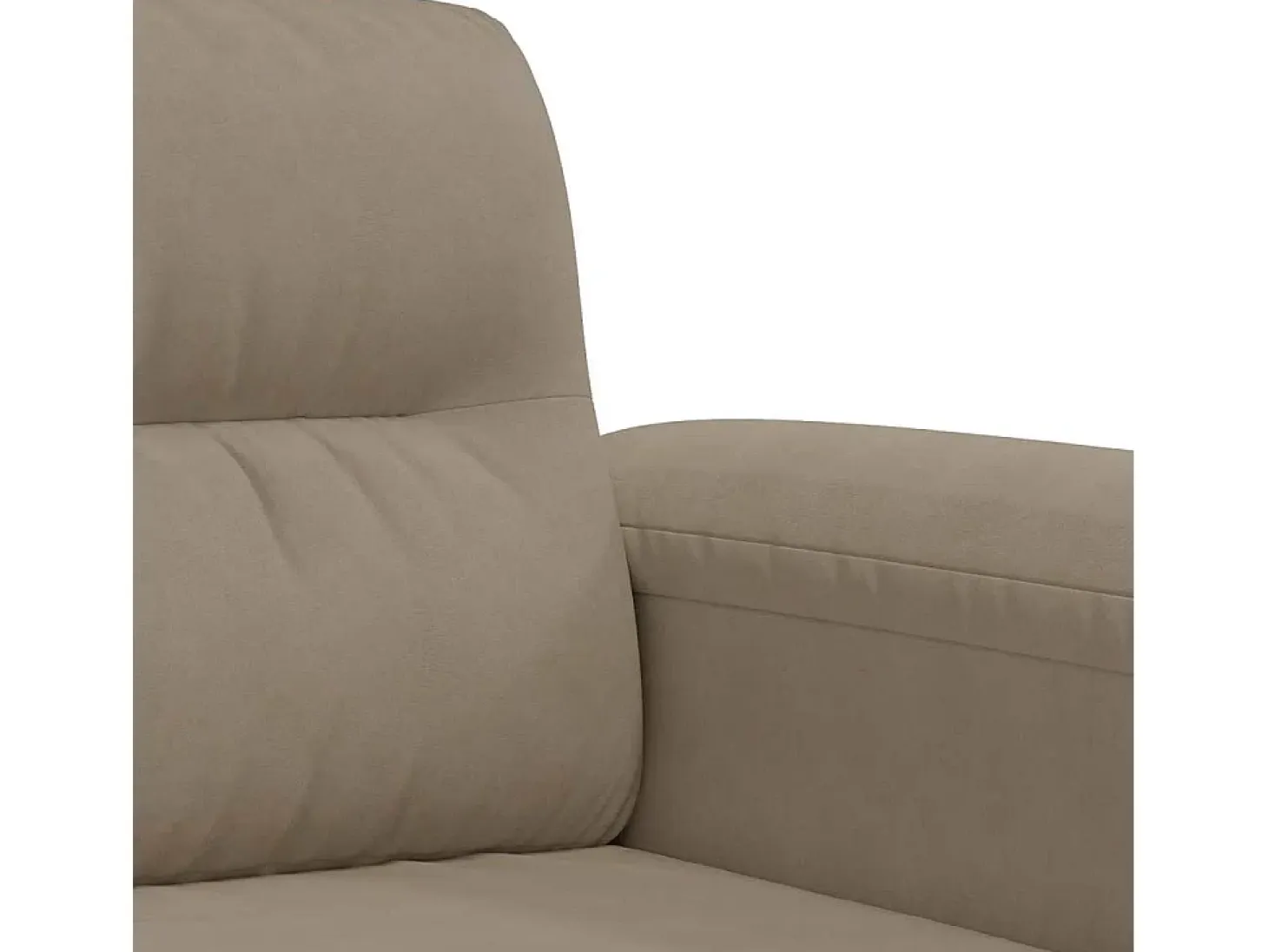 Sillón de tela de microfibra gris taupé 60 cm