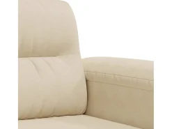 Sillón de tela de microfibra color crema 60 cm