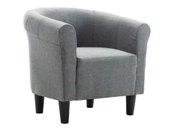Sillón de tela gris claro