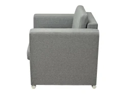 Sillón de tela gris claro
