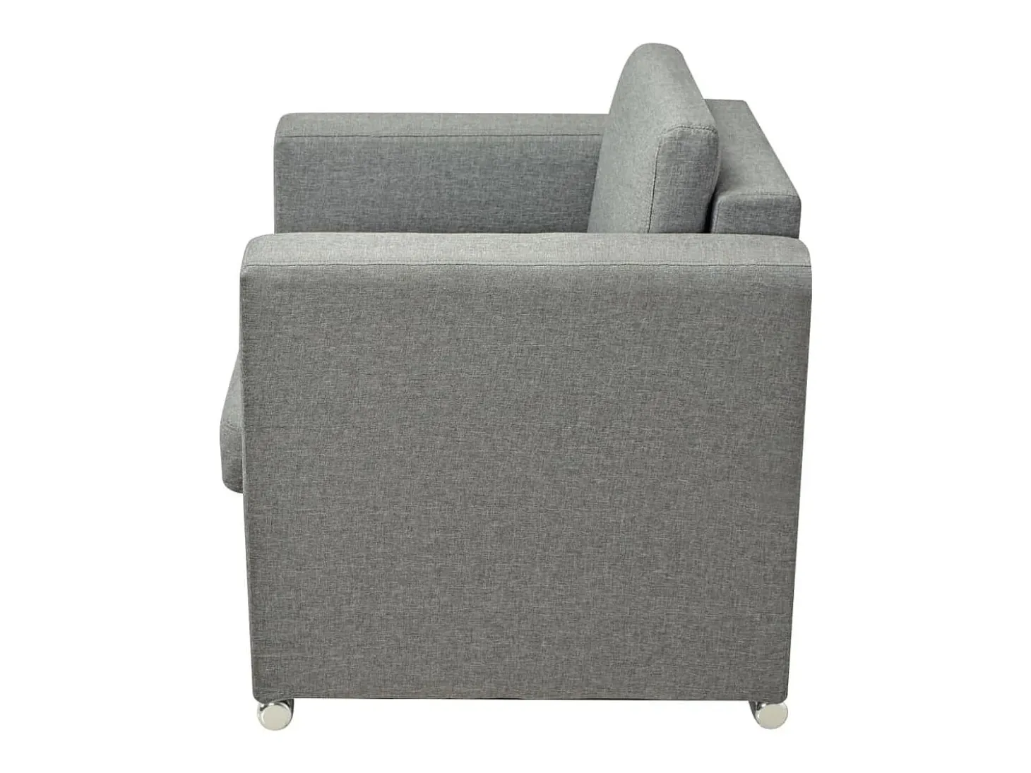 Sillón de tela gris claro