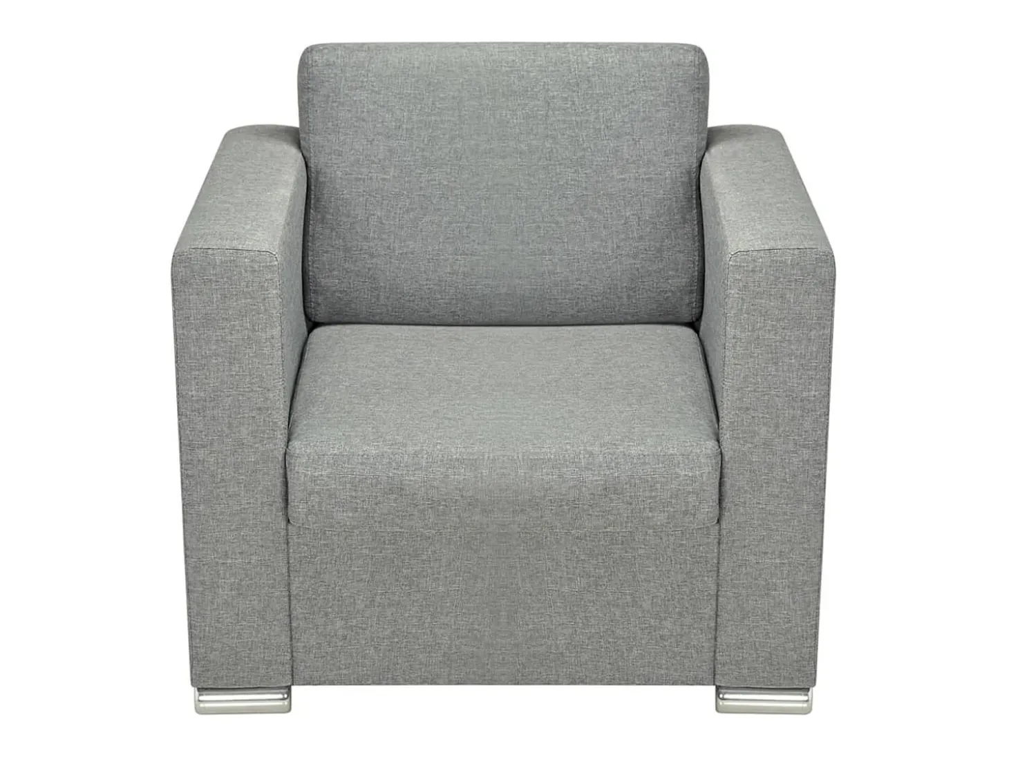 Sillón de tela gris claro