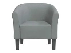 Sillón de tela gris claro