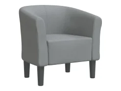 Sillón de tela gris claro
