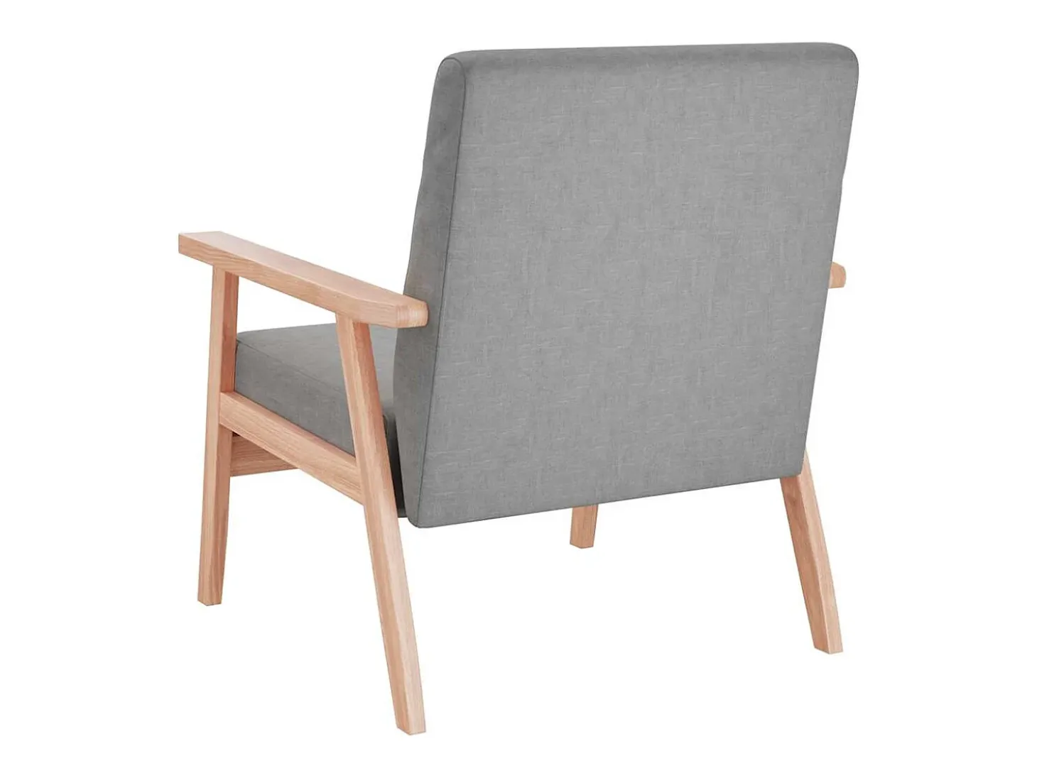 Sillón de tela gris claro