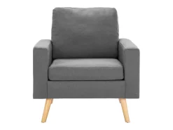 Sillón de tela gris claro