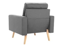 Sillón de tela gris claro