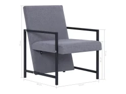 Sillón de tela gris claro