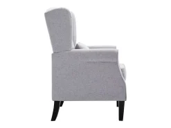 Sillón de tela gris claro