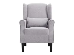 Sillón de tela gris claro