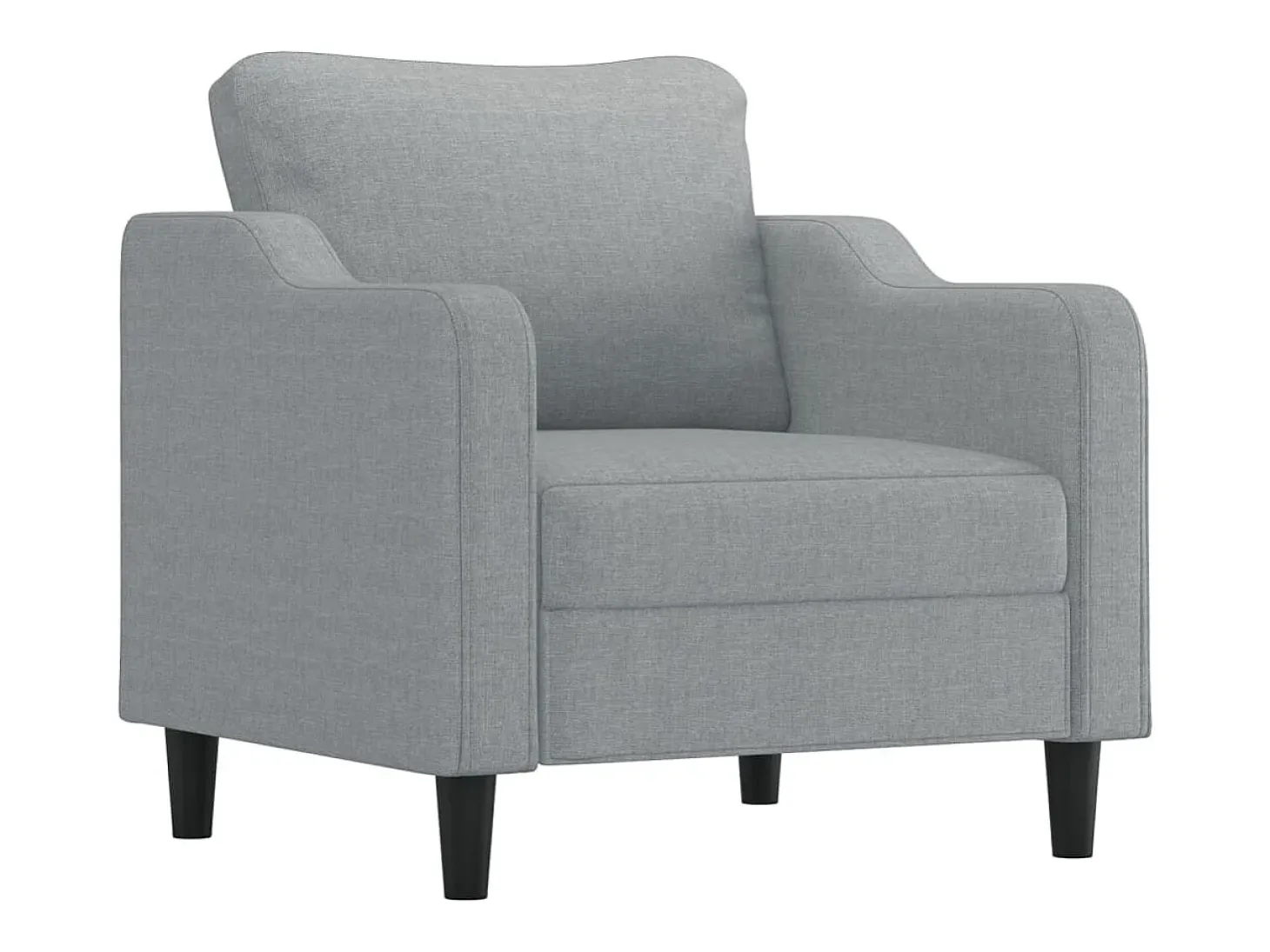 Sillón de tela gris claro 60 cm