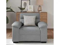 Sillón de tela gris claro 60 cm