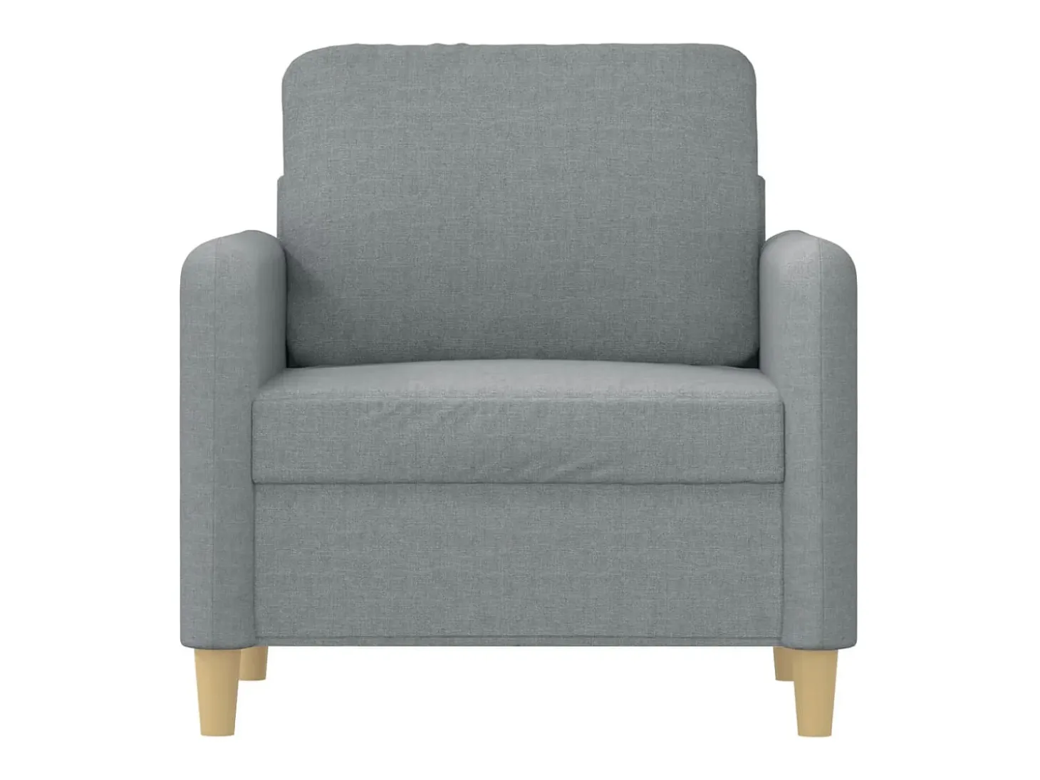 Sillón de tela gris claro 60 cm