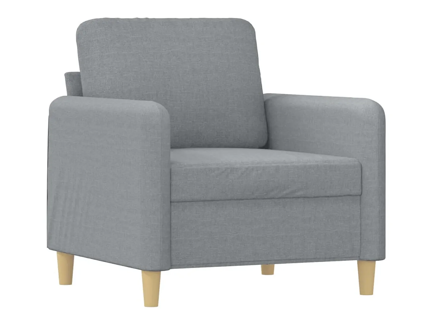 Sillón de tela gris claro 60 cm