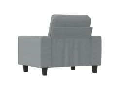 Sillón de tela gris claro 60 cm