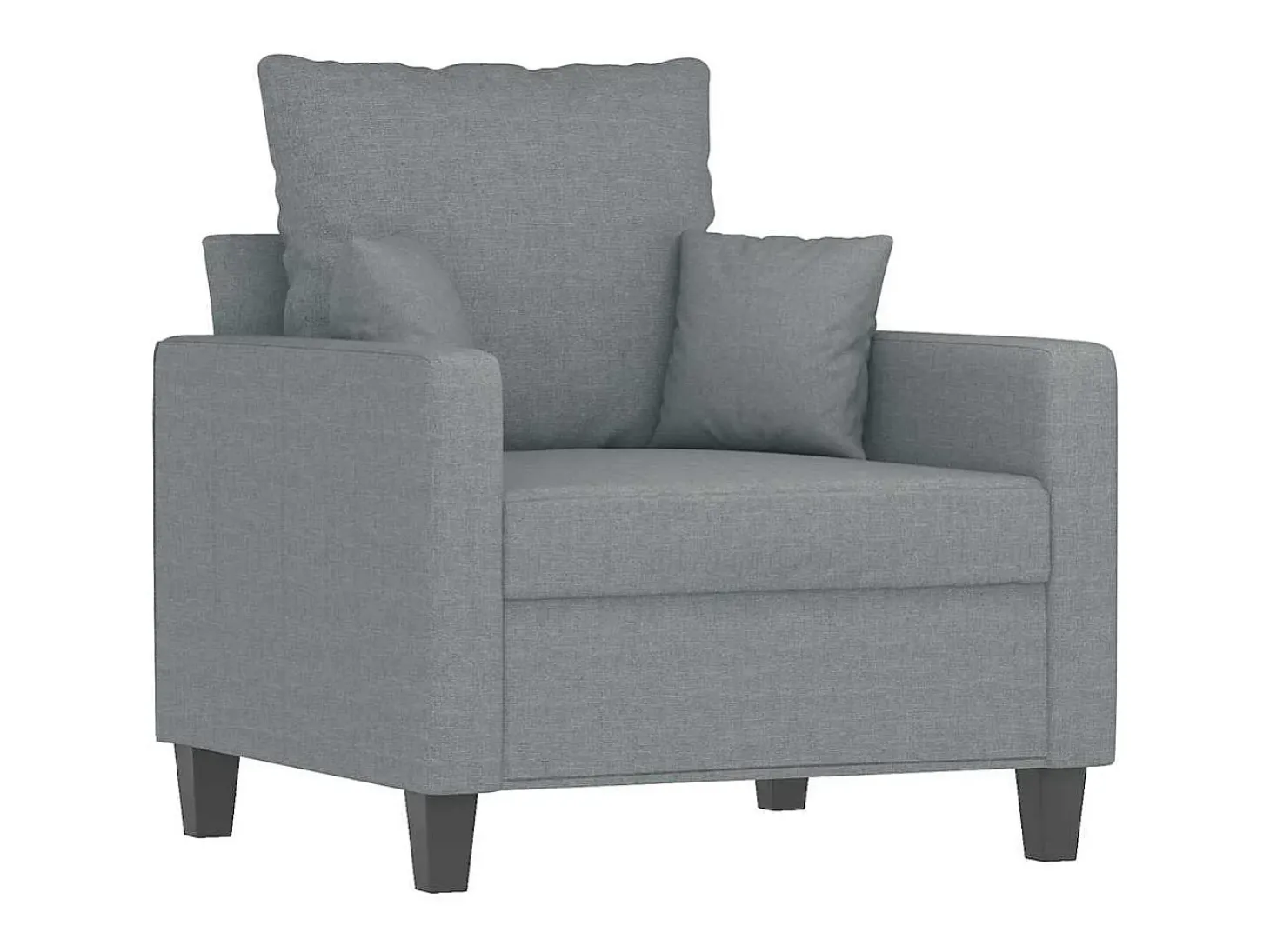 Sillón de tela gris claro 60 cm
