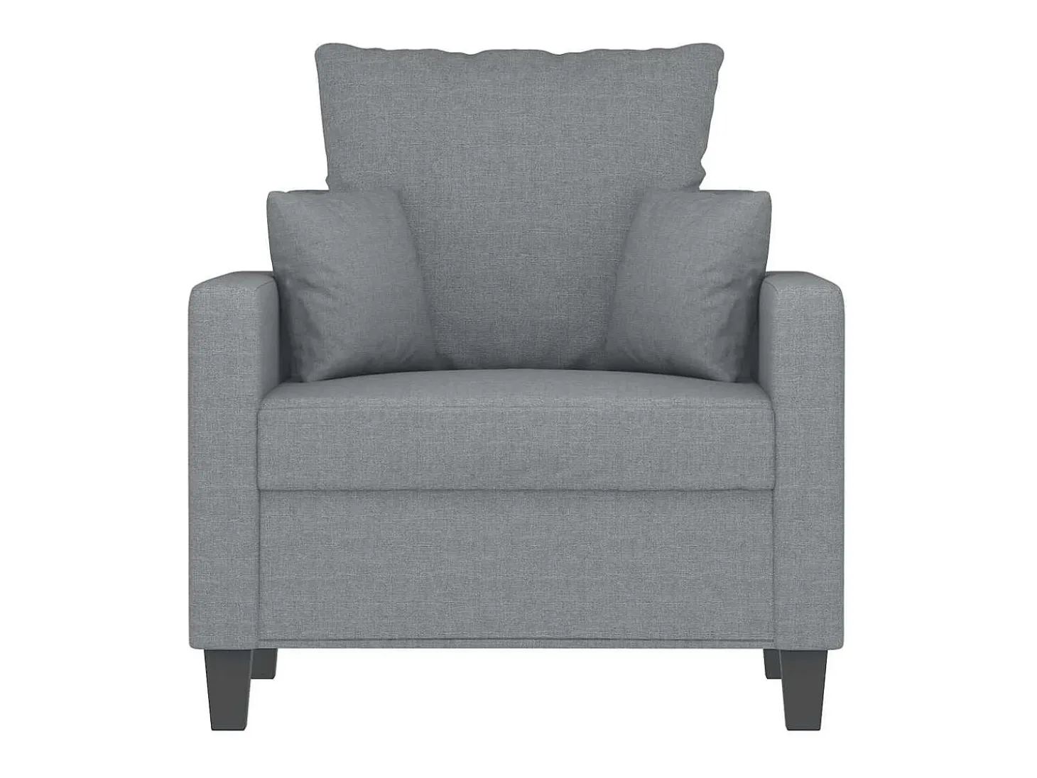 Sillón de tela gris claro 60 cm