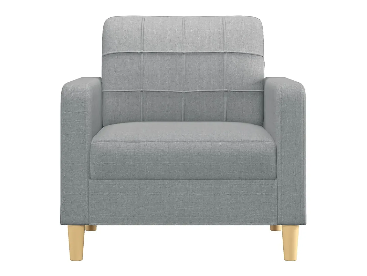 Sillón de tela gris claro 60 cm