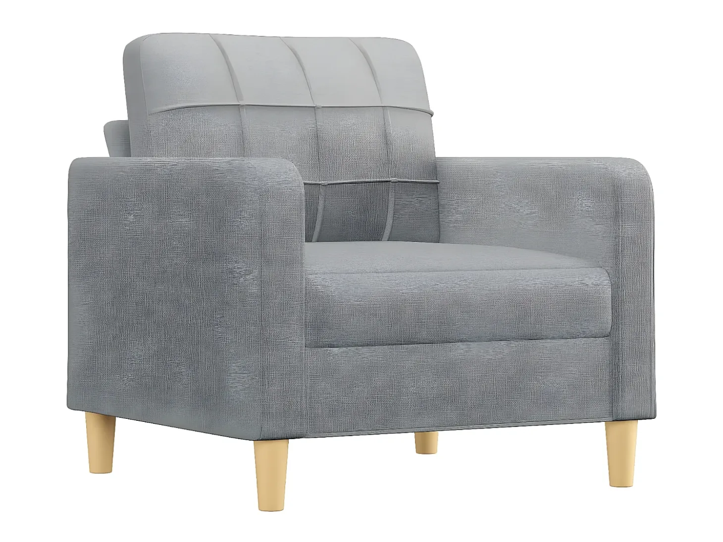 Sillón de tela gris claro 60 cm ES91907