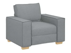 Sillón de tela gris claro de 60 cm