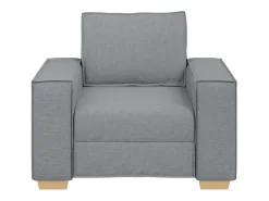 Sillón de tela gris claro de 60 cm