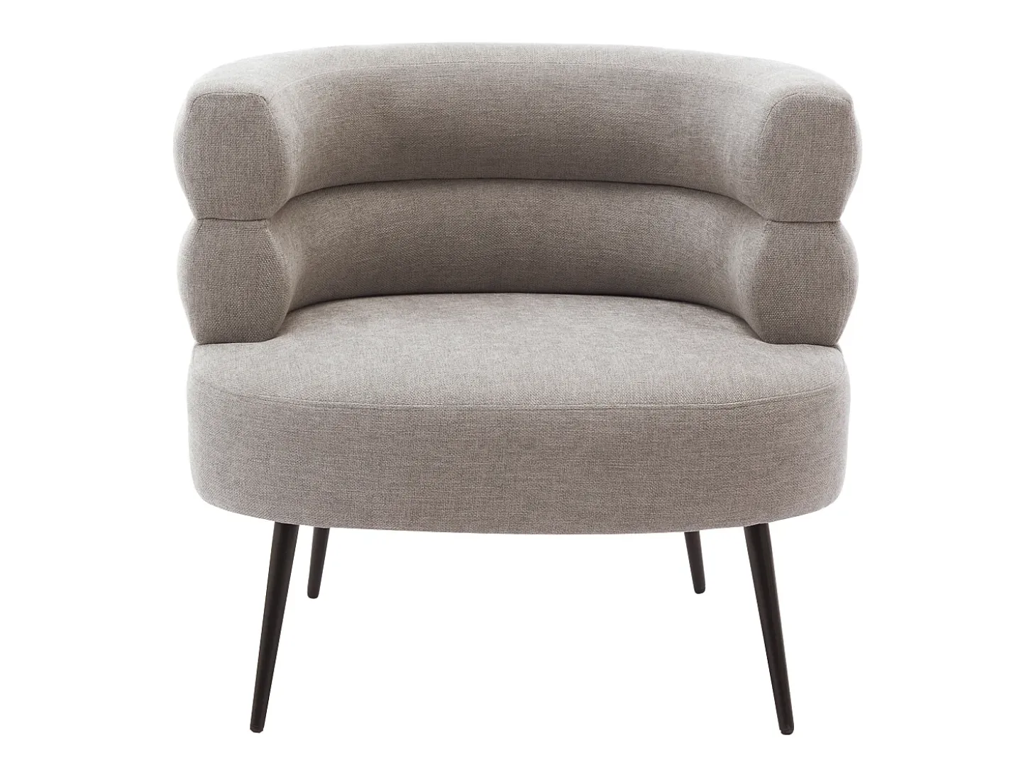 Sillón de tela gris con estructura de metal estilo diseño CAMEDO