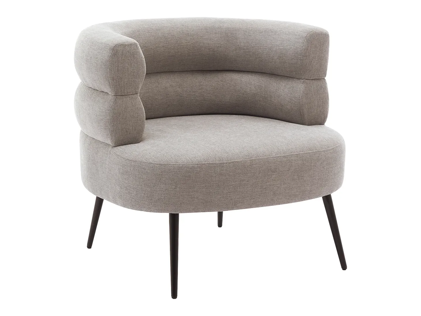 Sillón de tela gris con estructura de metal estilo diseño CAMEDO