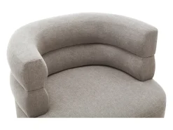 Sillón de tela gris con estructura de metal estilo diseño CAMEDO