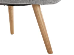 Sillón de tela gris estilo escandinavo capitoné LUOSTO