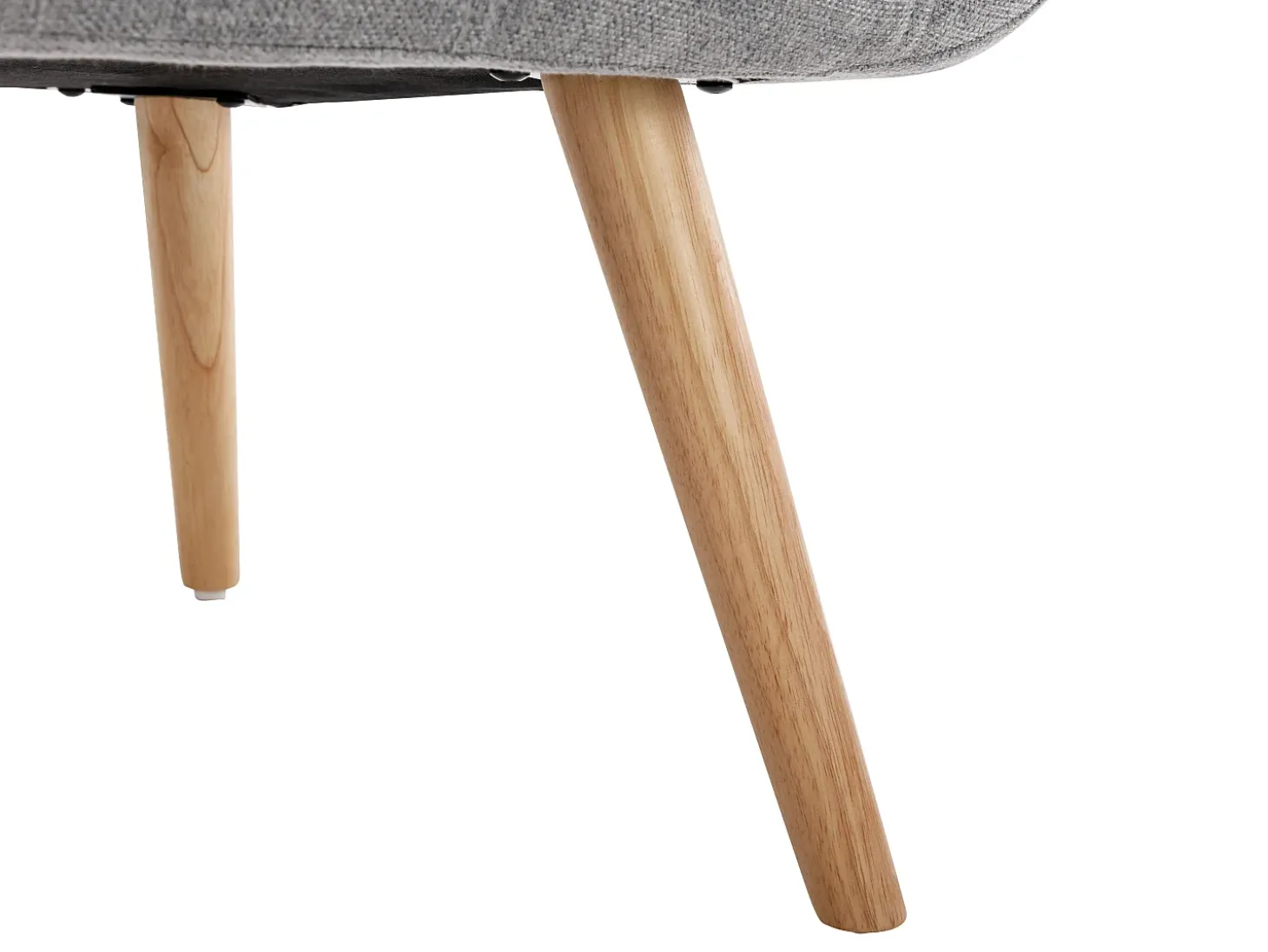 Sillón de tela gris estilo escandinavo capitoné LUOSTO