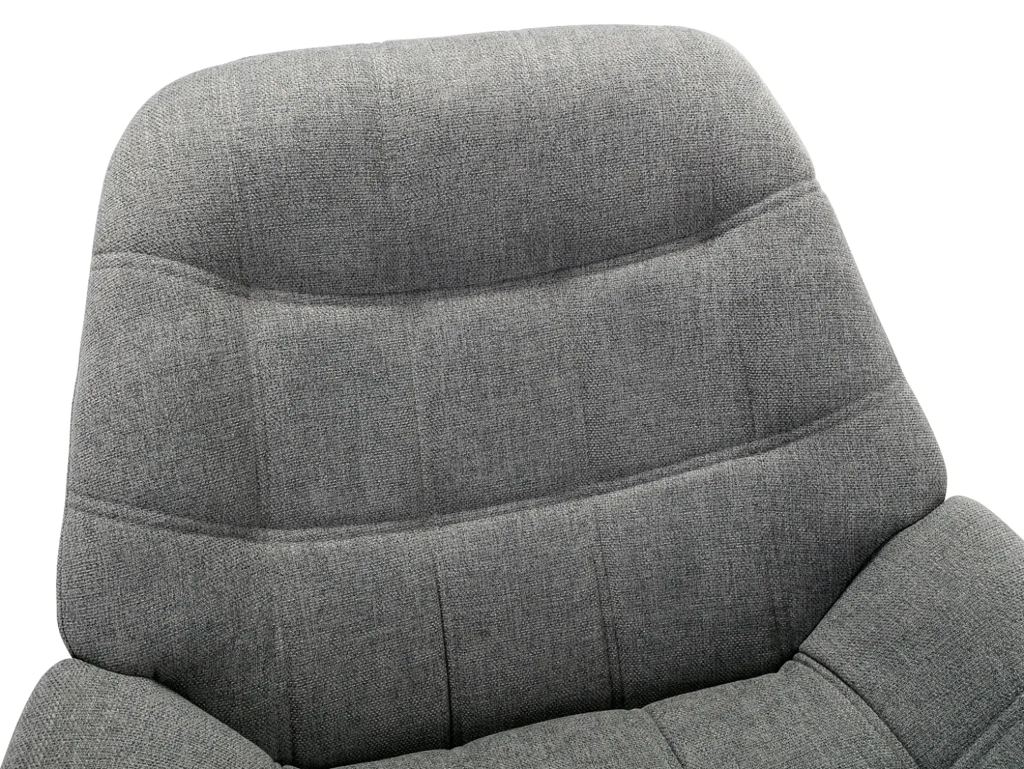 Sillón de tela gris estilo escandinavo capitoné LUOSTO