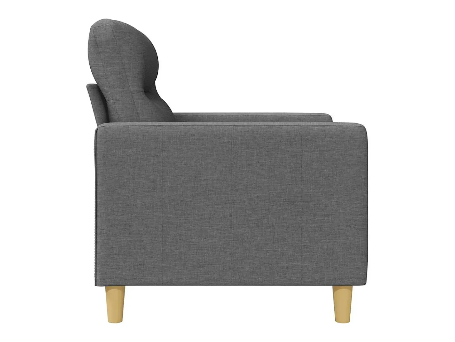 Sillón de tela gris oscuro 60 cm