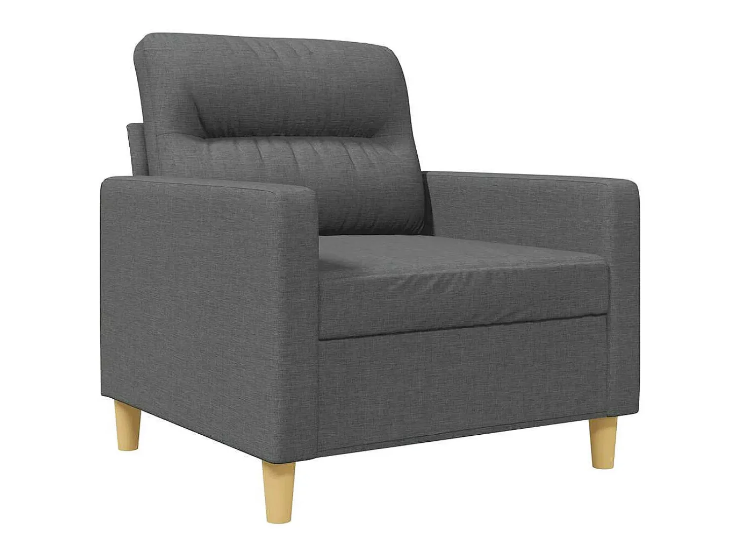 Sillón de tela gris oscuro 60 cm