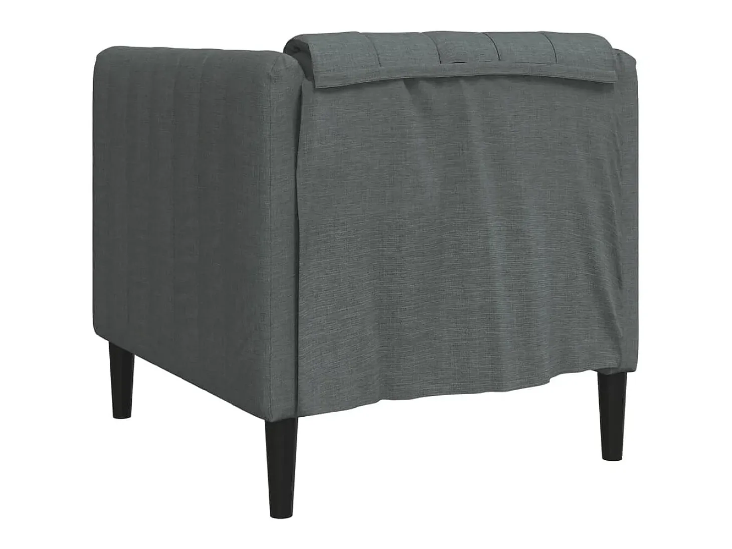 Sillón de tela gris oscuro