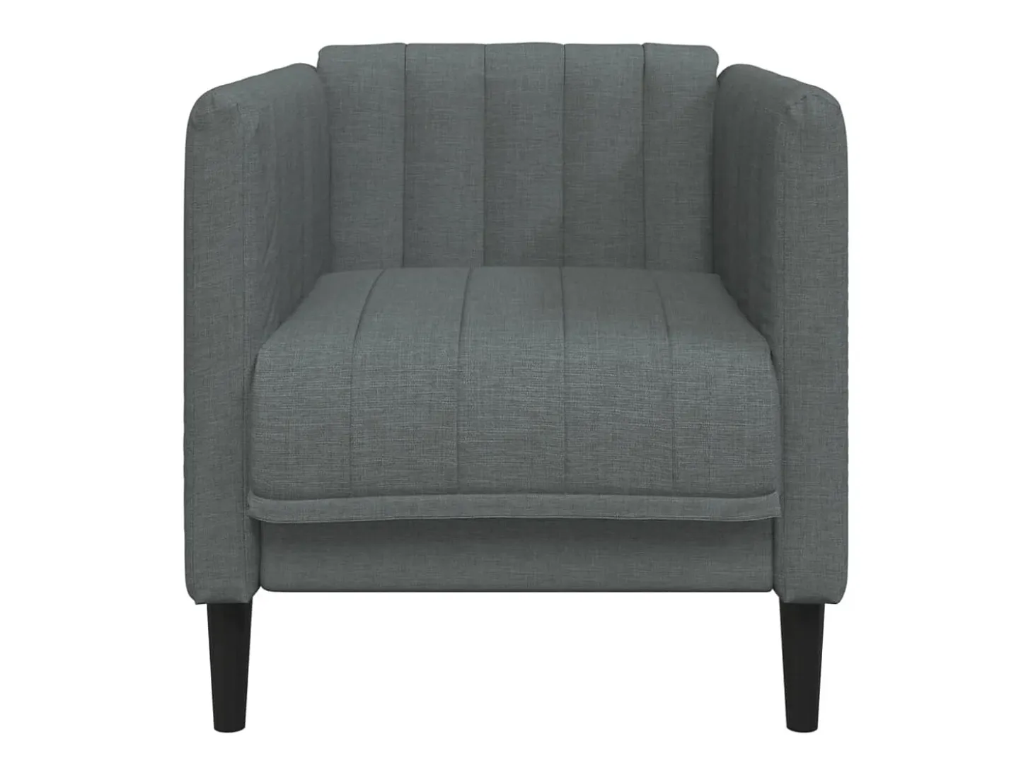 Sillón de tela gris oscuro