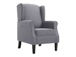 Sillón de tela gris oscuro ES57693