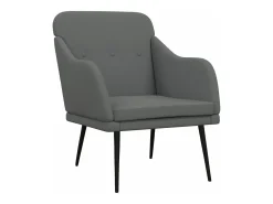 Sillón de tela gris oscuro 63x76x80 cm