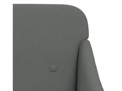 Sillón de tela gris oscuro 63x76x80 cm