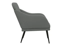 Sillón de tela gris oscuro 63x76x80 cm