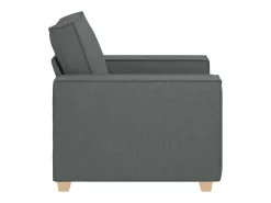 Sillón de tela gris oscuro de 60 cm