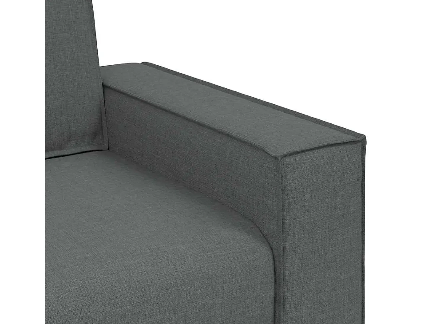 Sillón de tela gris oscuro de 60 cm