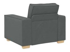 Sillón de tela gris oscuro de 60 cm