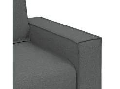 Sillón de tela gris oscuro de 60 cm
