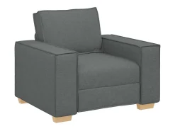 Sillón de tela gris oscuro de 60 cm